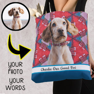 Make your own Personalised Pet Gift Photo Dog Mum  Tote Bag