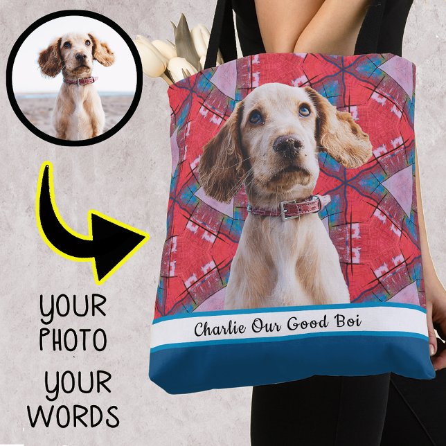 Make your own Personalised Pet Gift Photo Dog Mum  Tote Bag (Creator Uploaded)