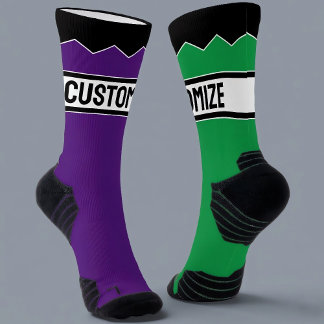 Make Your Own Personalised Text and Colour Custom Socks