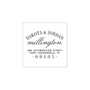 Make Your Own Personalised Wedding Return Address Rubber Stamp