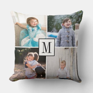 Make your own photo collage and monogram cushion