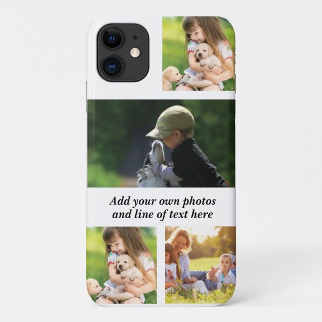 Make your own photo collage and text  Case-Mate iPhone case (Back)