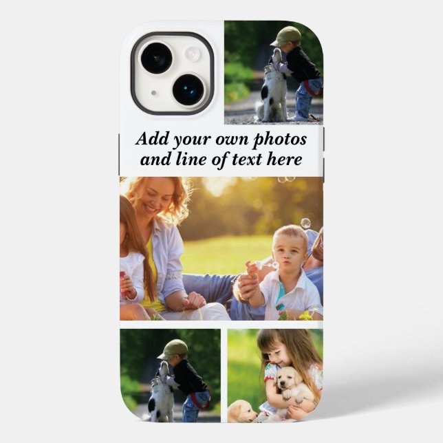 Make your own photo collage and text  Case-Mate iPhone case (Back)