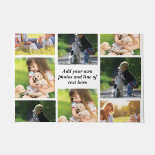 Make your own photo collage and text doormat
