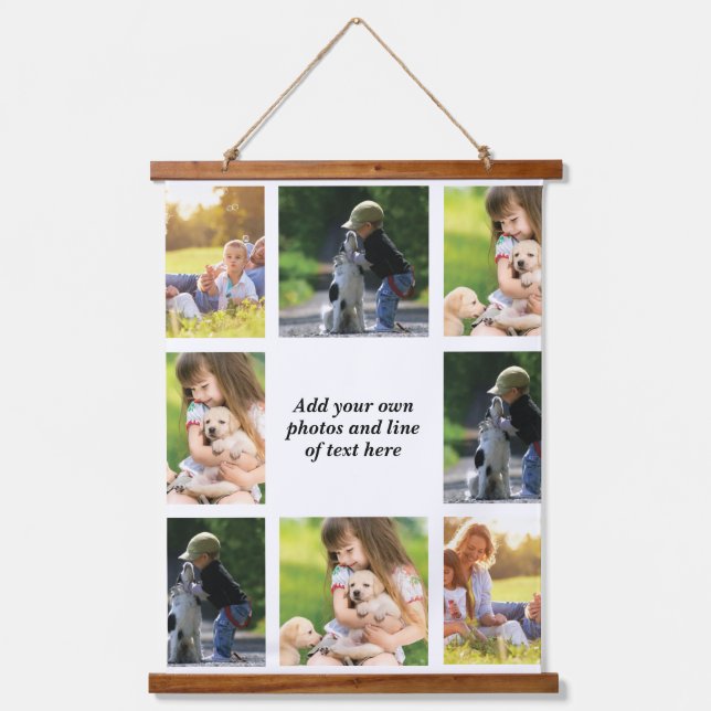 Make your own photo collage and text  hanging tapestry (Front)