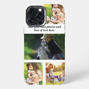 Make your own photo collage and text iPhone 13 pro max case