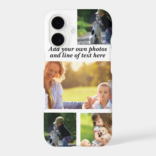 Make your own photo collage and text iPhone case (Back)