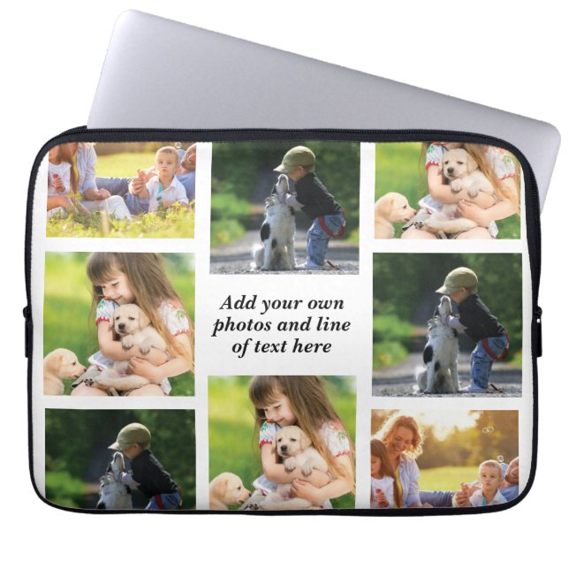 Make your own photo collage and text  laptop sleeve (Front)