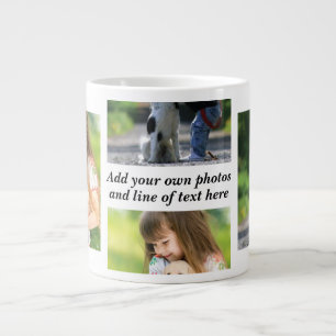 Make your own photo collage and text   large coffee mug