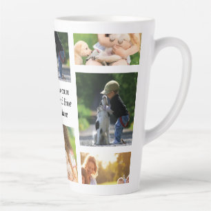 Make your own photo collage and text latte mug