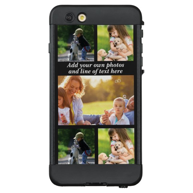 Make your own photo collage and text  LifeProof iPhone case (Back)