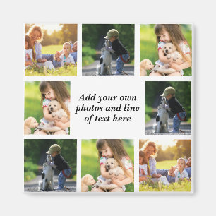 Make your own photo collage and text magnet