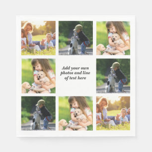 Make your own photo collage and text napkin