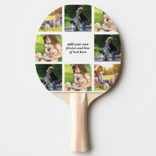 Make your own photo collage and text ping pong paddle