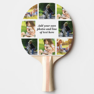 Make your own photo collage and text ping pong paddle