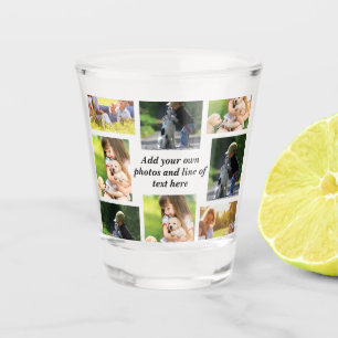 Make your own photo collage and text shot glass