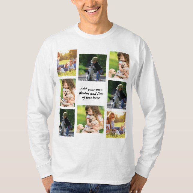 Make your own photo collage and text  T-Shirt (Front)