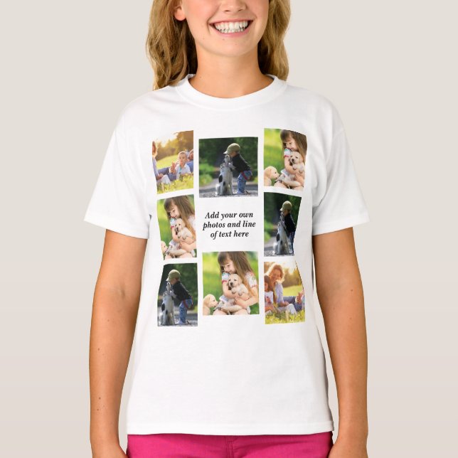 Make your own photo collage and text  T-Shirt (Front)