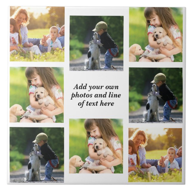 Make your own photo collage and text  tile (Front)