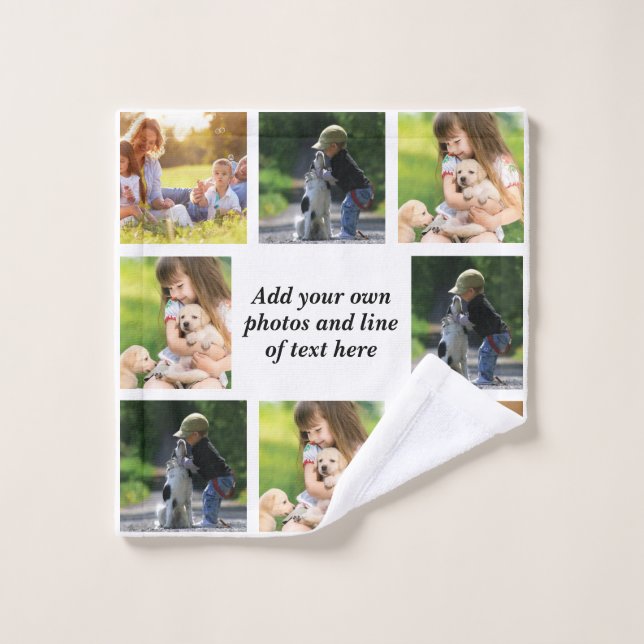 Make your own photo collage and text   wash cloth (Wash Cloth)