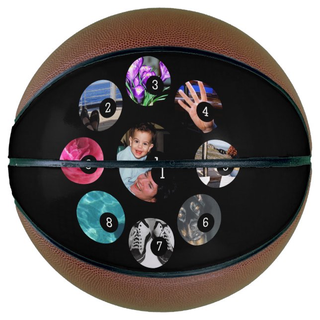 Make your own photo decor easily with 9 images basketball (Front)