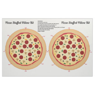Make Your Own Pizza Stuffed Pillow Fabric