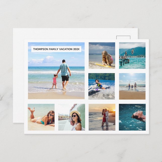 Make Your Own Postcard with Your Vacation Photos (Front/Back)