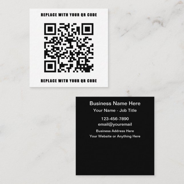 Make Your Own QR Code Business Cards Template (Front/Back)