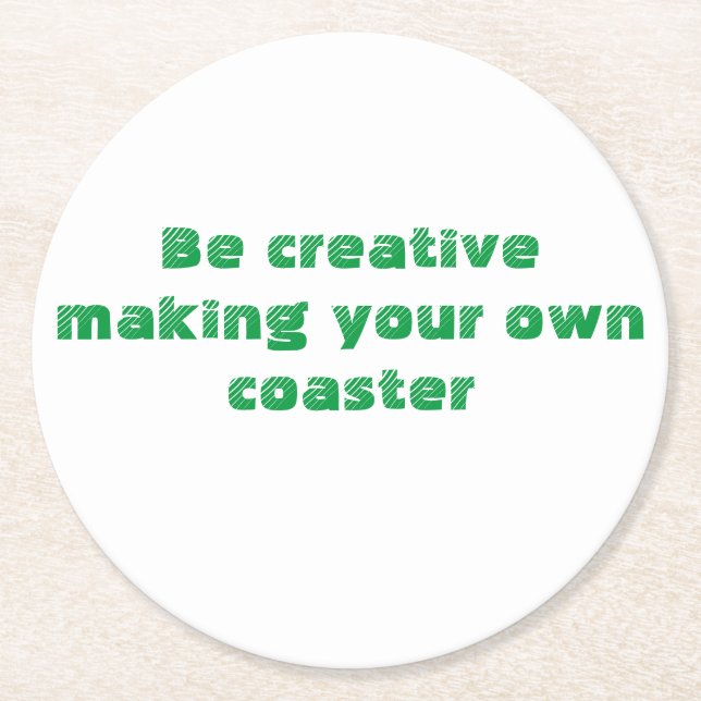 make your own round paper coaster (Front)