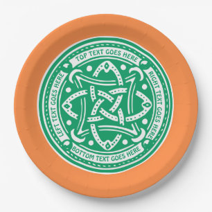 Make Your Own Shamrock Green Celtic Knot Irish Paper Plate