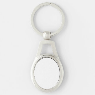 Make Your Own Silver Colour Metal Oval Key Chain