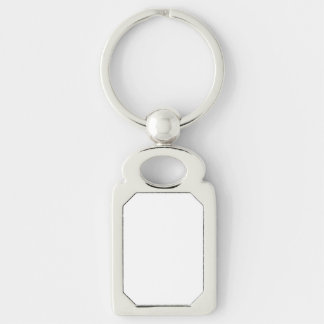Make Your Own Silver Colour Metal Rectangle Keyrin Key Ring