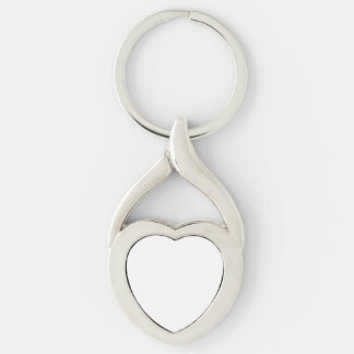 Make Your Own Silver Colour Twisted Heart Key Chai Ring