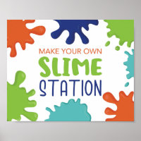 Make your own slime sign for slime birthday