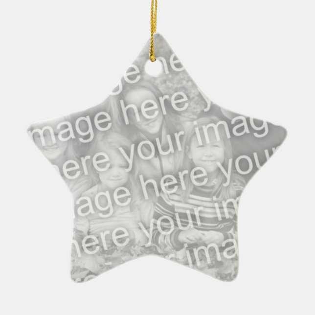 Make your own star shape Christmas photo ornament (Front)