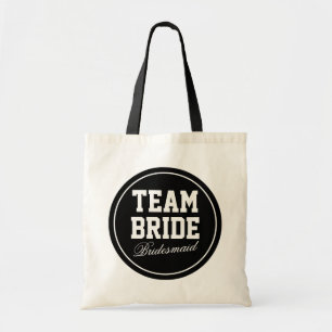 Make your own Team Bride tote bags wedding party