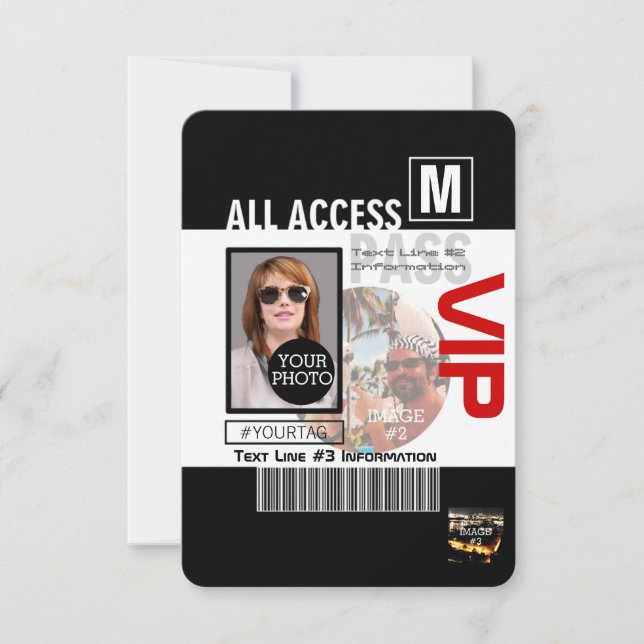 Make Your Own VIP Pass 8 ways to Personalise (Front)