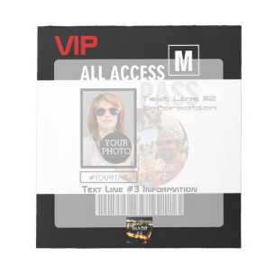 Make Your Own VIP Pass 8 ways to Personalise Notepad