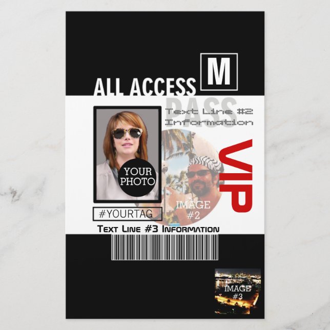 Make Your Own VIP Pass 8 ways to Personalise Stationery (Front)