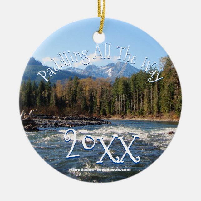 Make Your Own Whitewater Chirstmas Photo Ceramic Tree Decoration (Front)