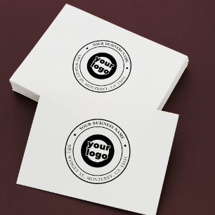 Make Your Professional Round Business Custom Logo Self-inking Stamp