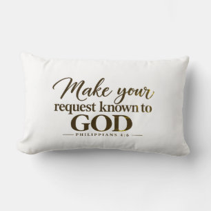Make your request known to God Lumbar Cushion