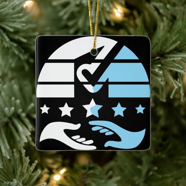 Make Your Voice Count Ceramic Ornament (Tree)