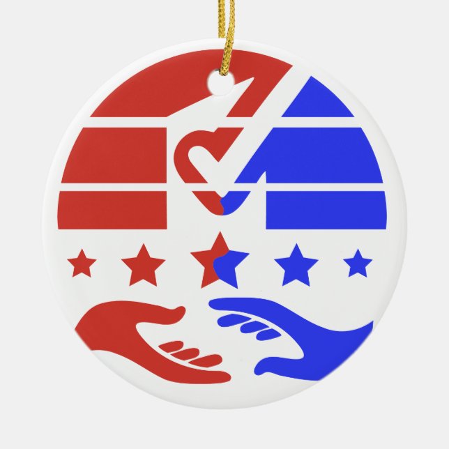 Make Your Voice Count Ceramic Tree Decoration (Front)