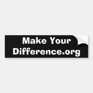 Make YourDifference.org Bumper Sticker