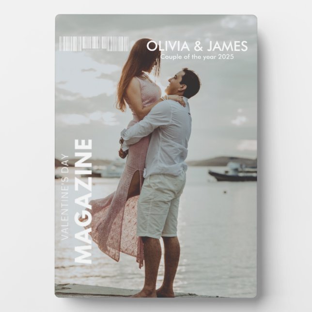 Make yourself a cover star! Valentine's Day Gift Plaque (Front)