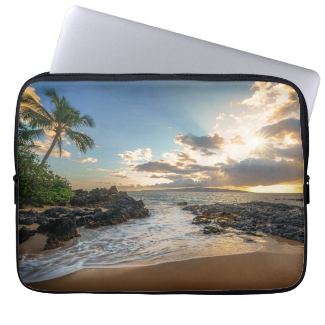 Makena Beach Cove Sunset Laptop Sleeve (Front)