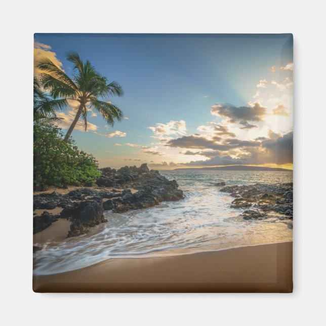 Makena Beach Cove Sunset Magnet (Front)