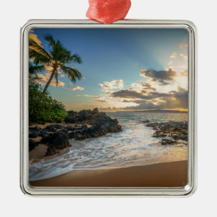 Makena Beach Cove Sunset Metal Tree Decoration