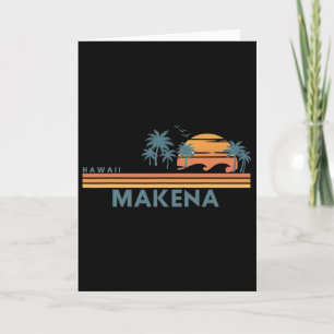 Makena Beach Hawaii Summer Vacation Vintage 70's  Card